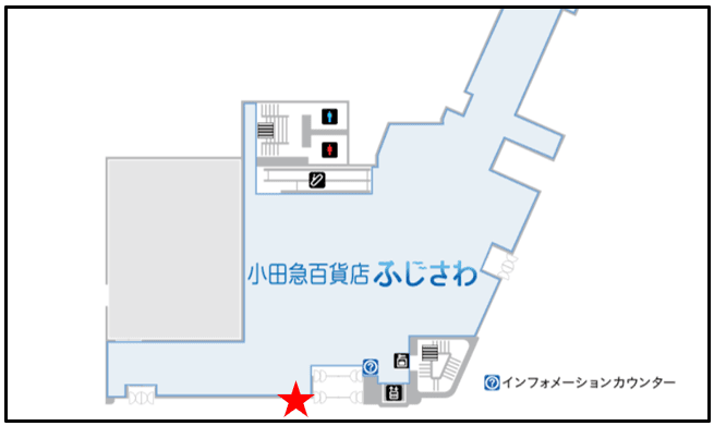 ODAKYU 湘南 GATE1F エントランス横の図面・フロアマップ
