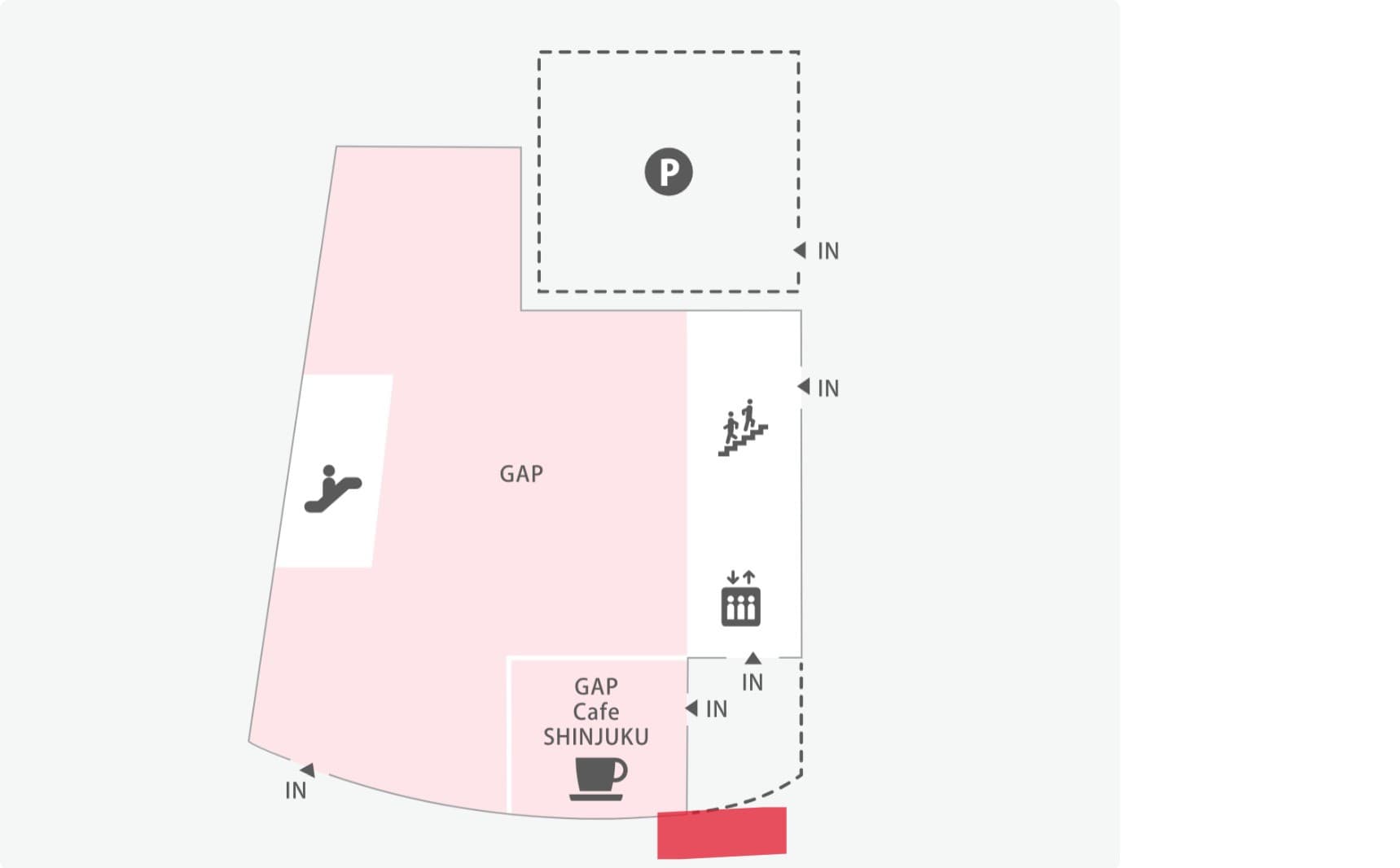 フラッグス1階イベントスペースの図面・フロアマップ
