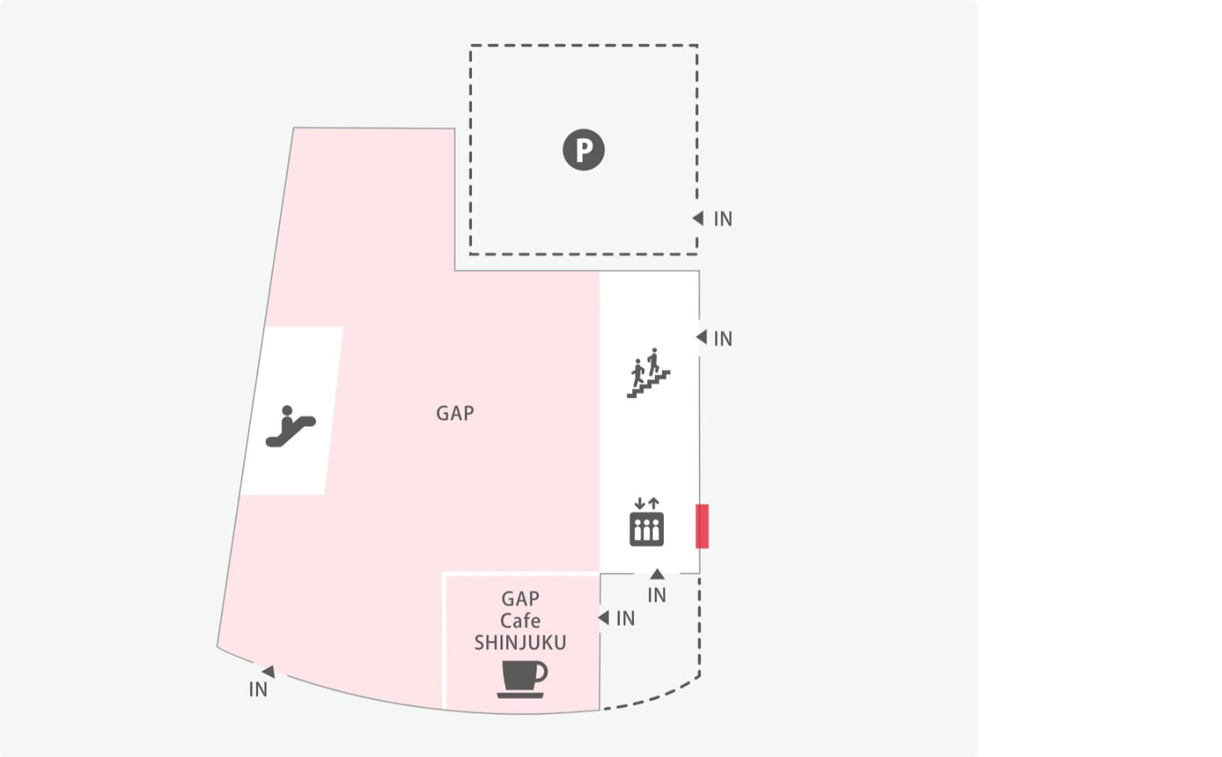 フラッグス1階エントランス横の図面・フロアマップ